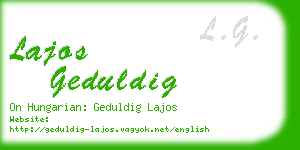 lajos geduldig business card